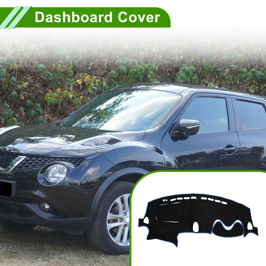 Dashboard Cover Mat for Nissan Juke F15 (2011–2019) Sun Protector Black Blue
