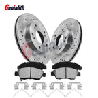 Front Drilled Rotors & Ceramic Brake Pads for Honda Civic Hybrid (2006–2011)
