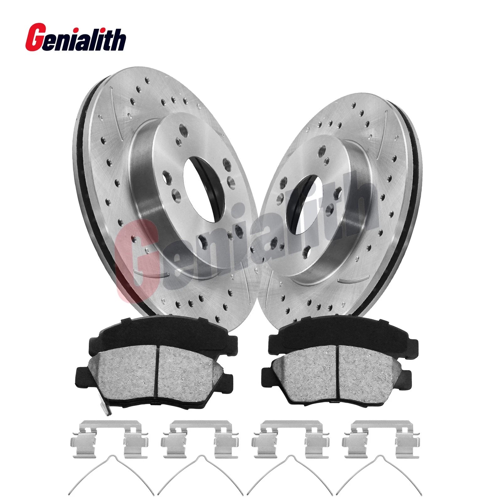 Front Drilled Rotors & Ceramic Brake Pads for Honda Civic Hybrid (2006–2011)