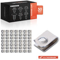 50Pcs 5mm Silver Metal Suspension Nut Retainer Clips for Honda Acura