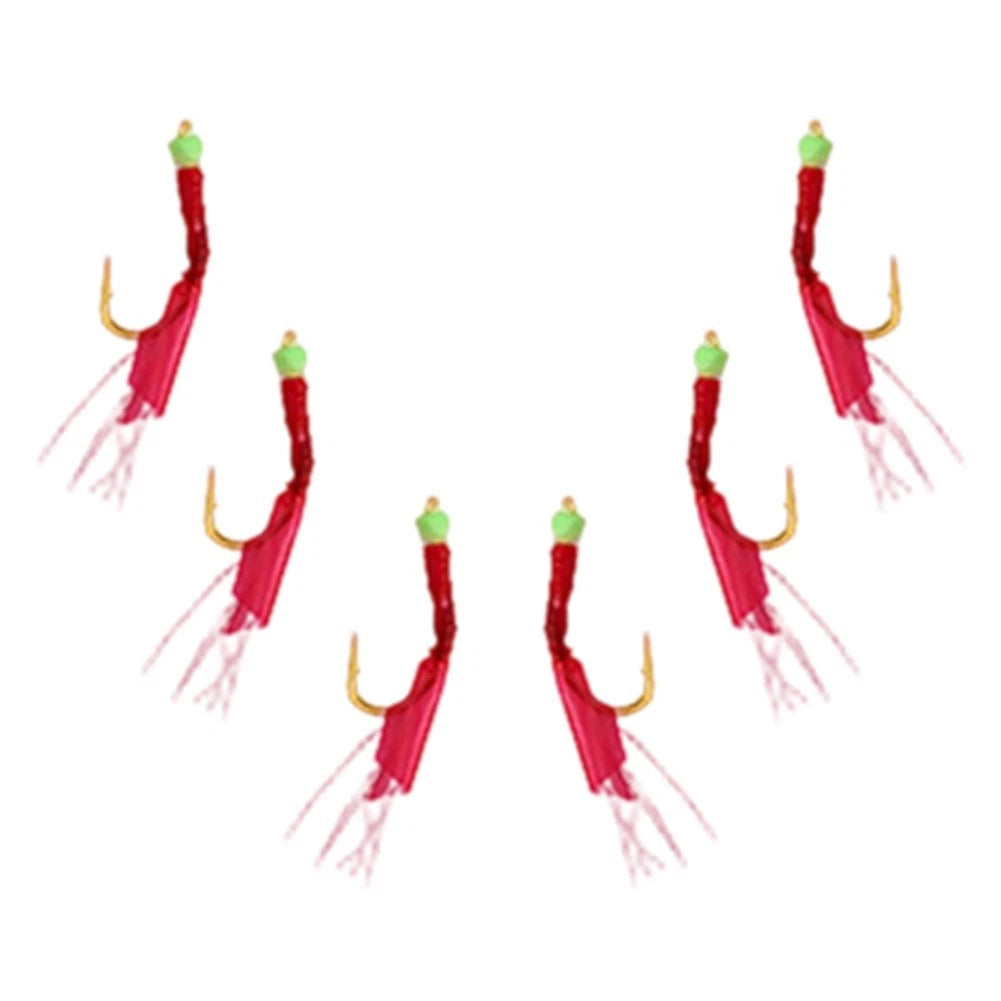 Sabiki Fishing Rig for Luminous Bean and Glow-in-Dark Rubber Bait