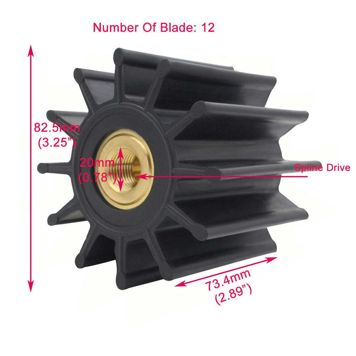 Impeller Kit for Cummins SMX Super 27 Marine Diesel (3974456, 27000K)