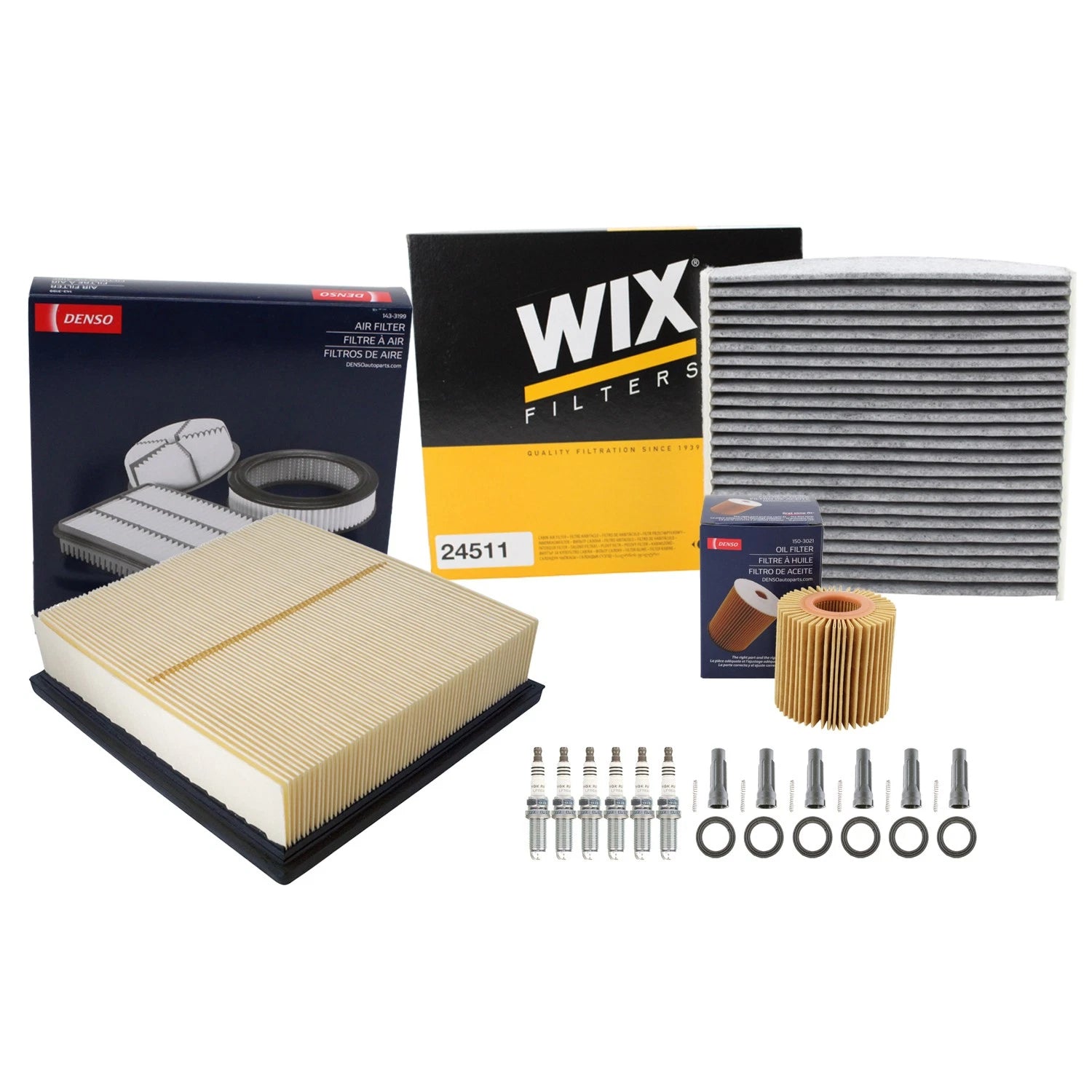 Tune Up Kit with 6 NGK Spark Plugs & Boots for Highlander Sienna (2001–2023)