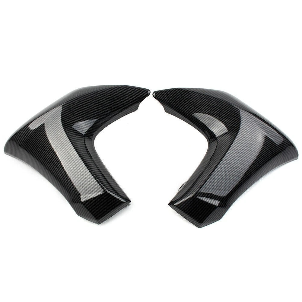 2X Radiator Cap Fairing Compression Plate Carbon Fiber for Kawasaki ER6N (2012–2016)