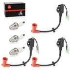 3 Ignition Coils w/ Spark Plug for Yamaha 9.9–50 HP