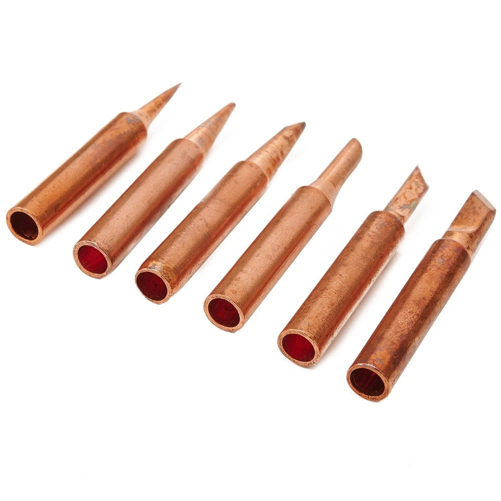 6pc Lead-Soldering Iron Tips 900M-T for 936 937 938 969 8586 852D