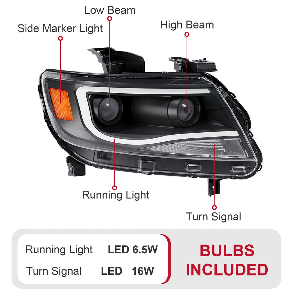LED Dual Projector Headlights for Chevy Colorado (2015-2022)