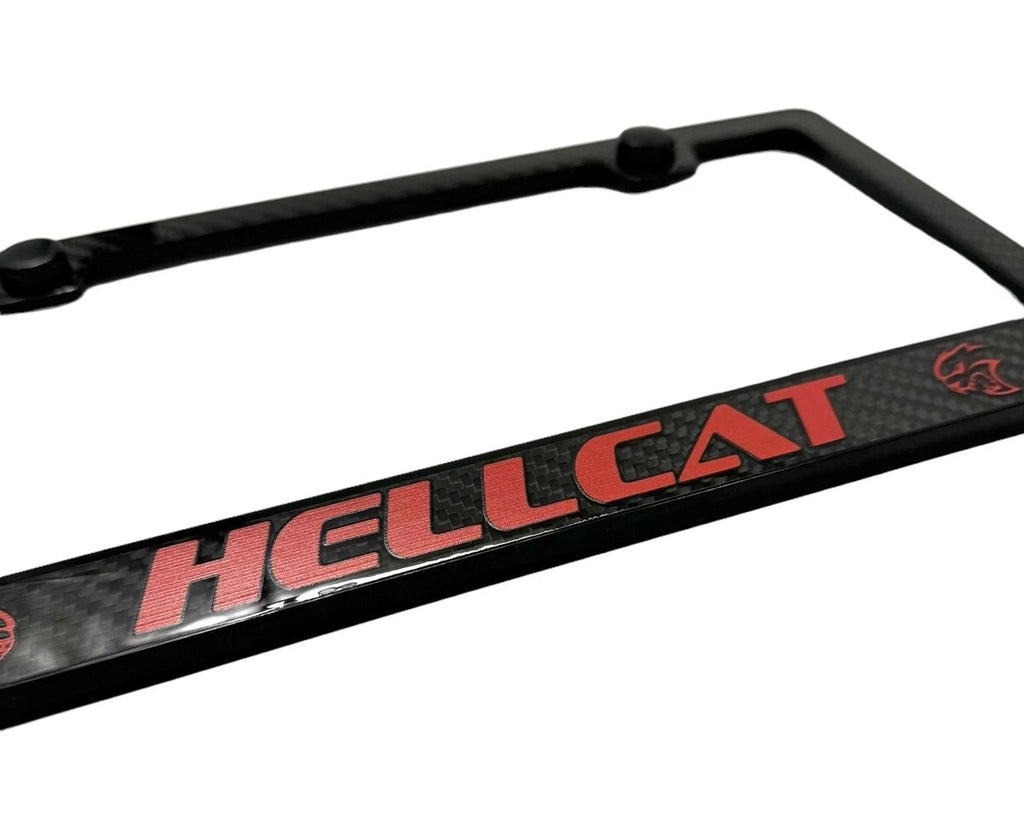 Real Carbon Fiber License Plate Frame for Dodge Charger SRT Hellcat (2015–2023)
