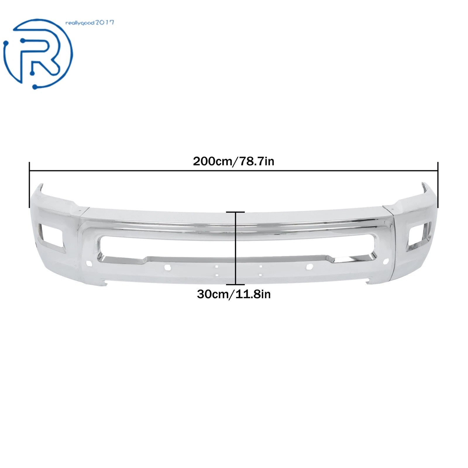Chrome Split Front Bumper Face Bar for RAM 2500 3500 (2010-2018)