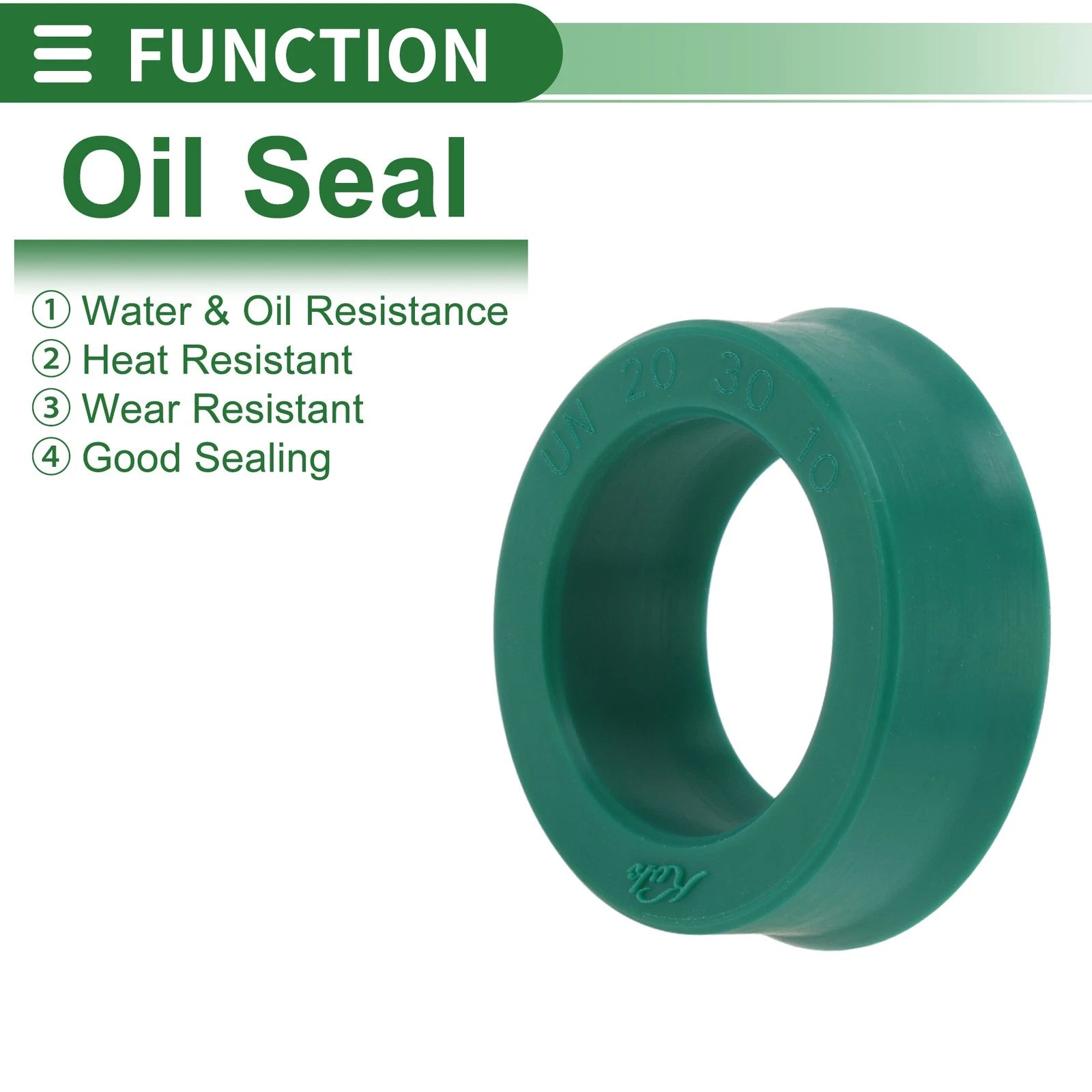 Set of 5 Oil Seal Rotary Shaft Seal 20x30x10mm High Pressure Green