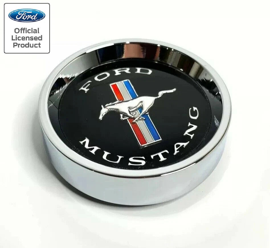 Black Center Cap for 1964–1966 Ford Mustang Tri-Bar Pony Styled Steel Hubcap