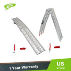 Set of 2 Folding Aluminum Loading Ramps for ATV UTV Truck Motorcycle