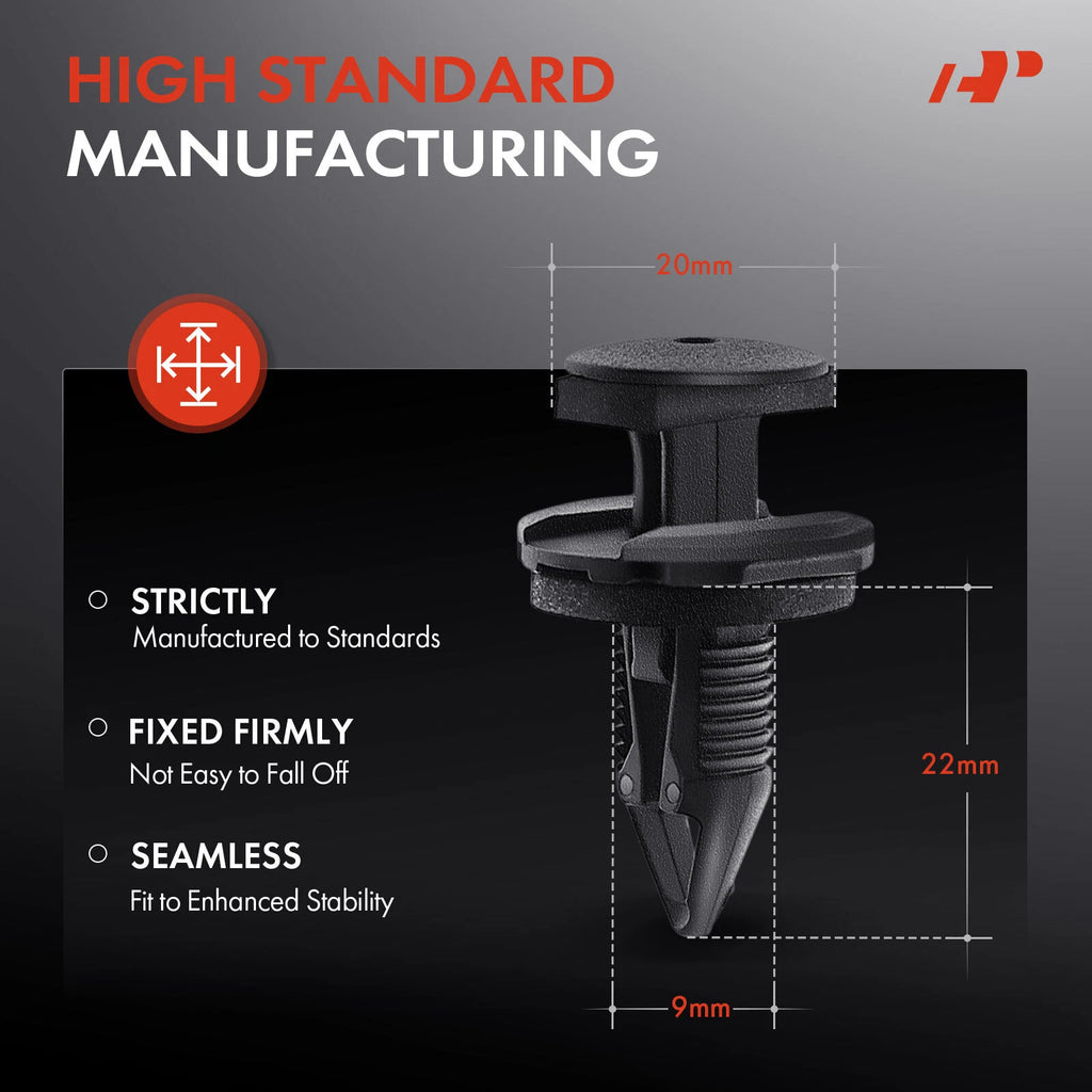 50x Bumper Pillar Push-Type Retainer Clips for Jeep Renegade (2015-2023)