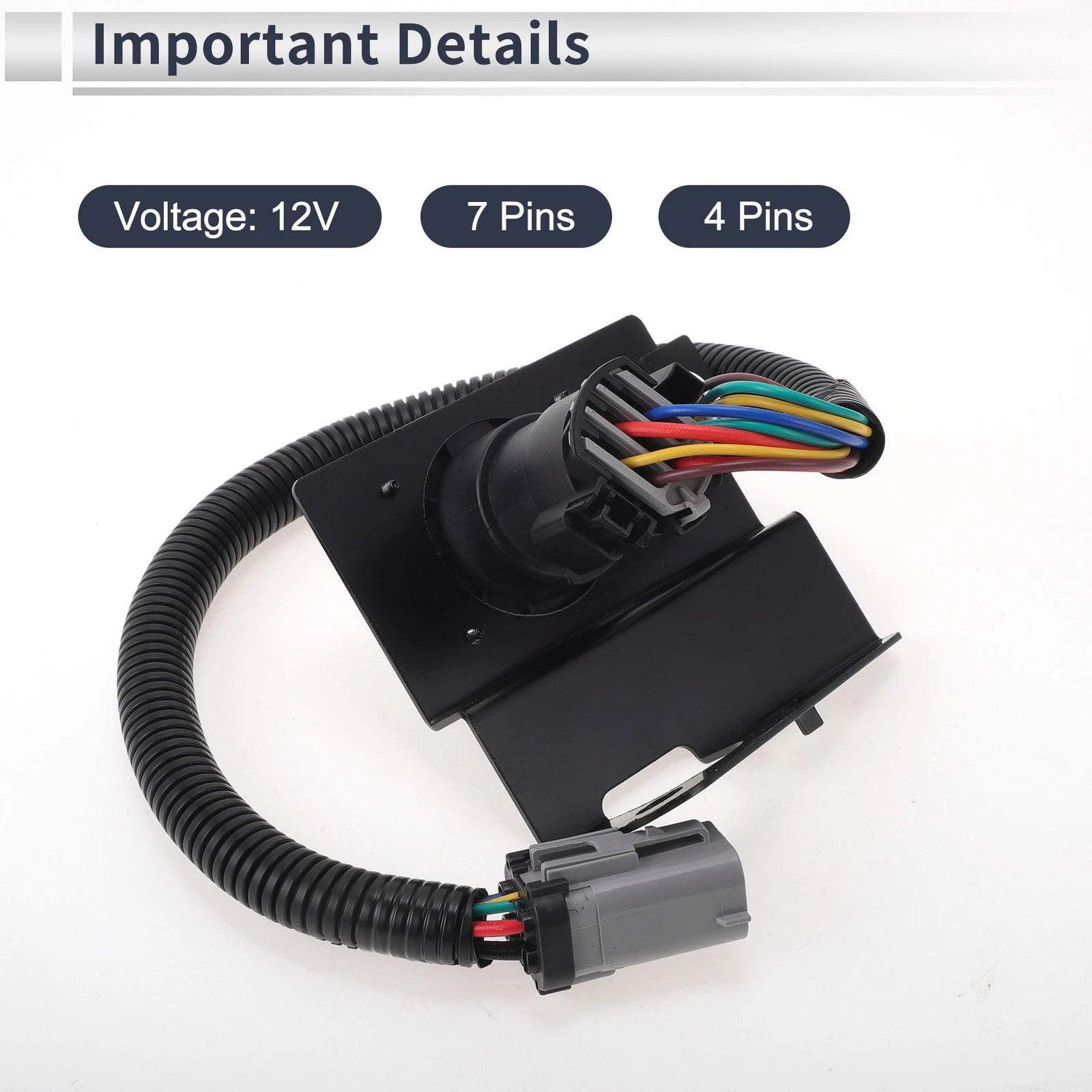 4 Pins 7 Pins Trailer Wiring Connector Cord for Ford F-250 Super Duty (1999–2001)