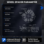 4x 1" Thick Wheel Spacer Adapter for 5x5 to 5x4.5 (M12x1.5)