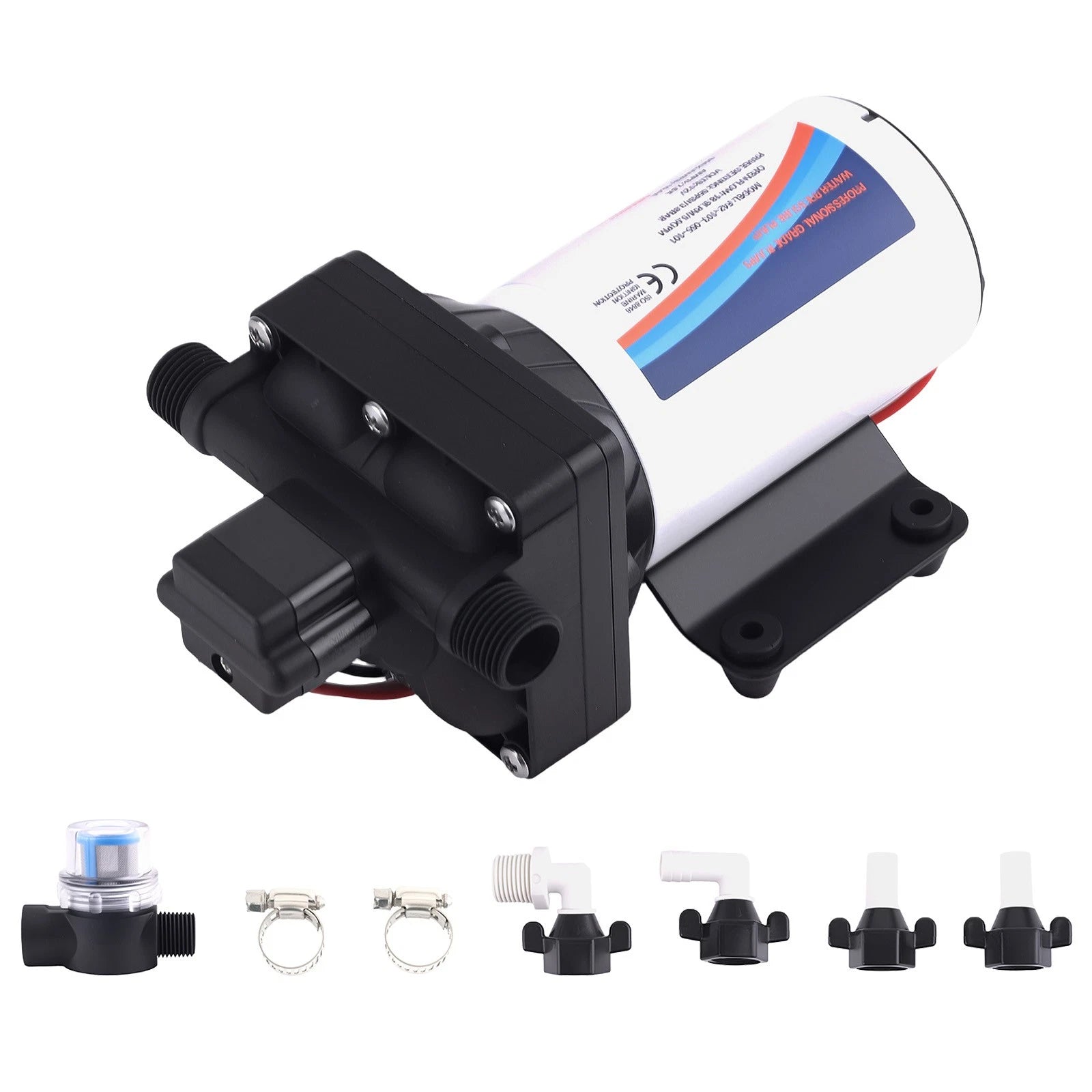 12V Adjustable Water Pump 5GPM 55PSI for RV Marine Agricultural