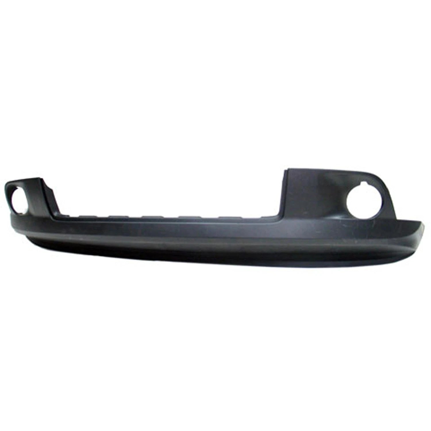 Replacement Black Matte Front Lower Bumper Valance w/o Molding Hole