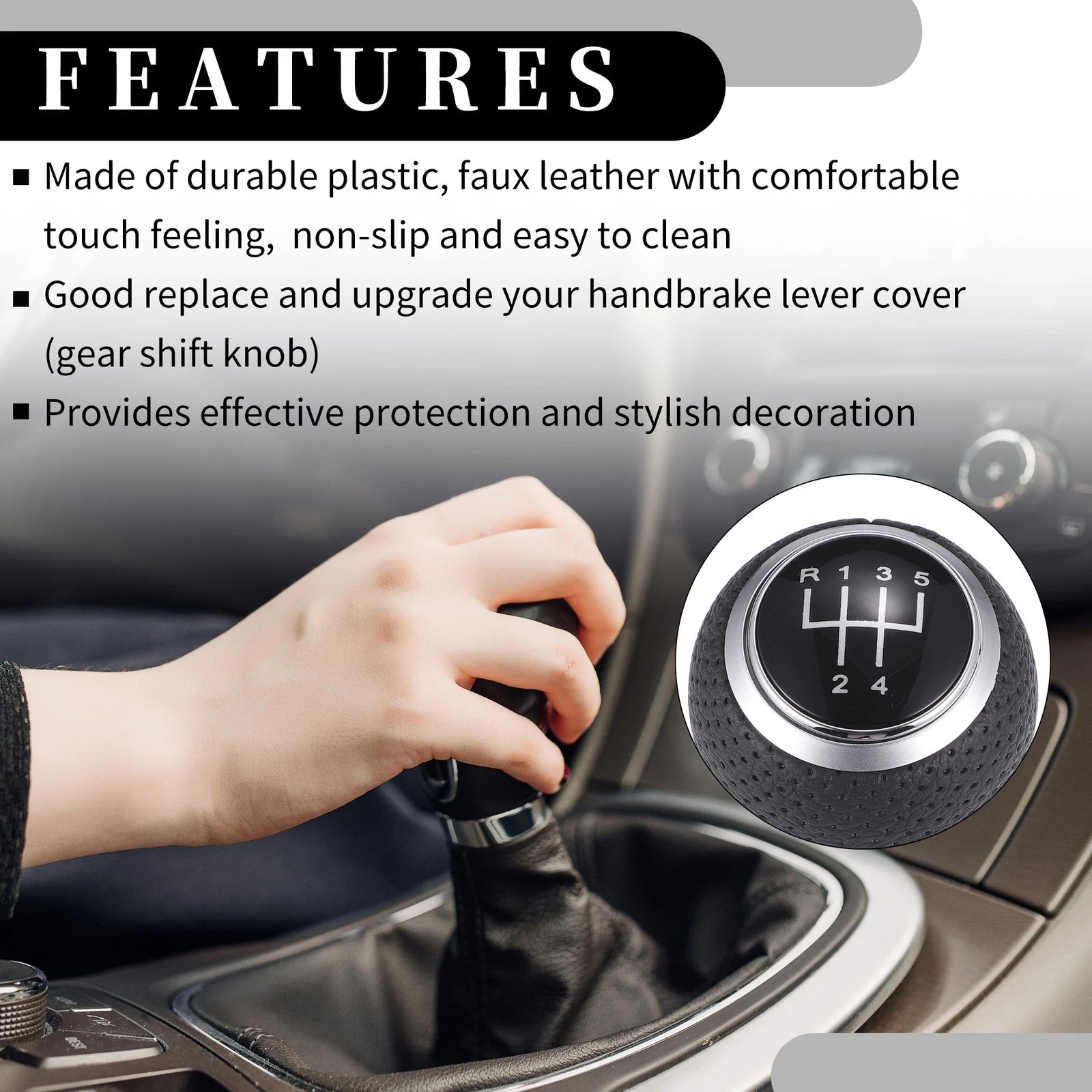 5 Speed Manual Gear Shift Knob with Cover for Audi A4 S4 S-Line (1996–2001)