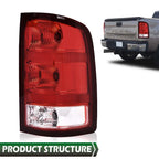 Rear Tail Light Brake Lamp for GMC Sierra 1500 2500 3500 (2007–2013)