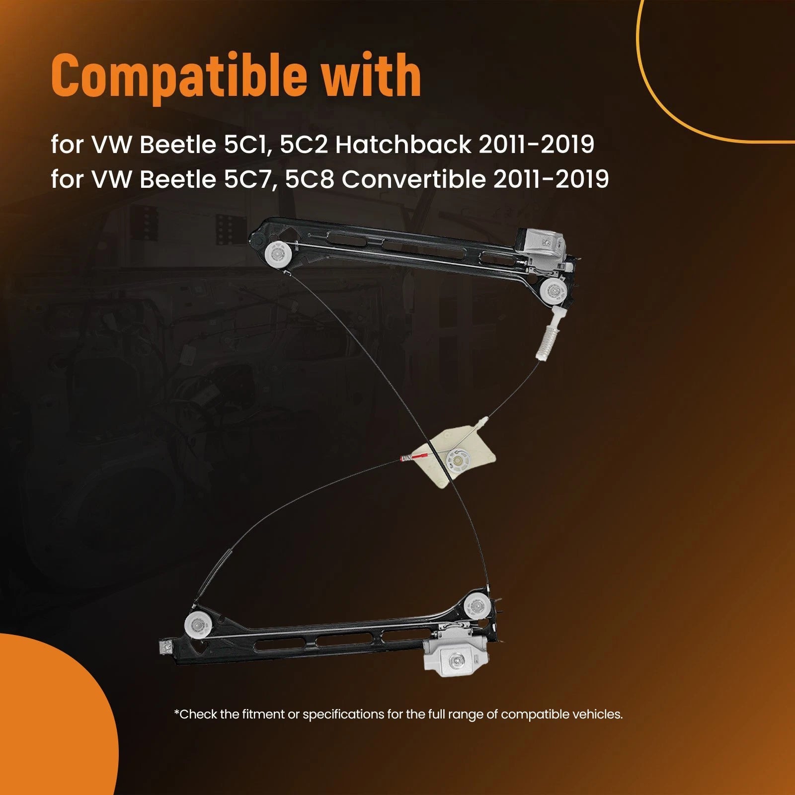 Front Right Window Regulator for VW Beetle (2011-2019)