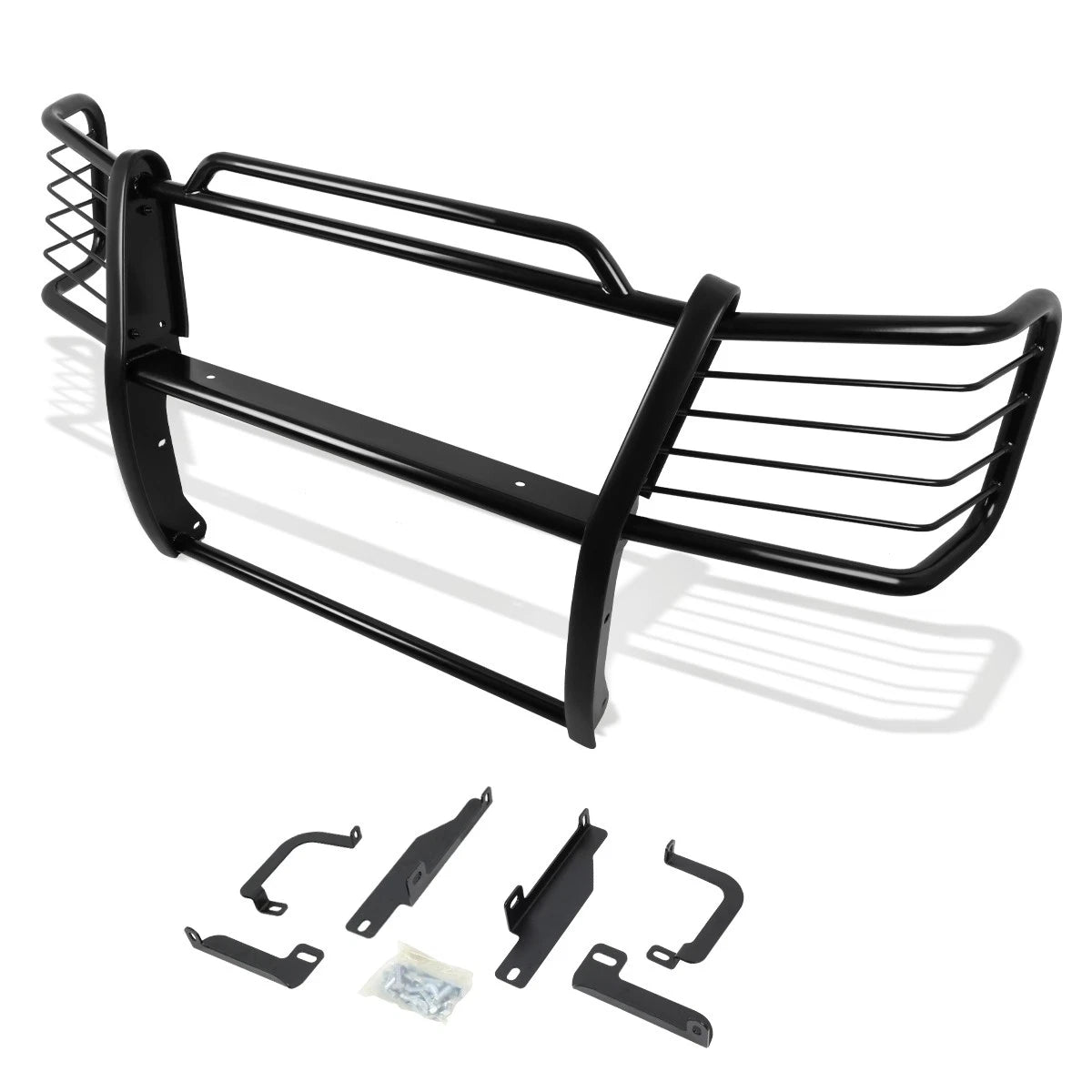 Matte Honeycomb Mesh Front Bumper Grille with LED DRL for Dodge Ram 1500-3500 (2006–2009)