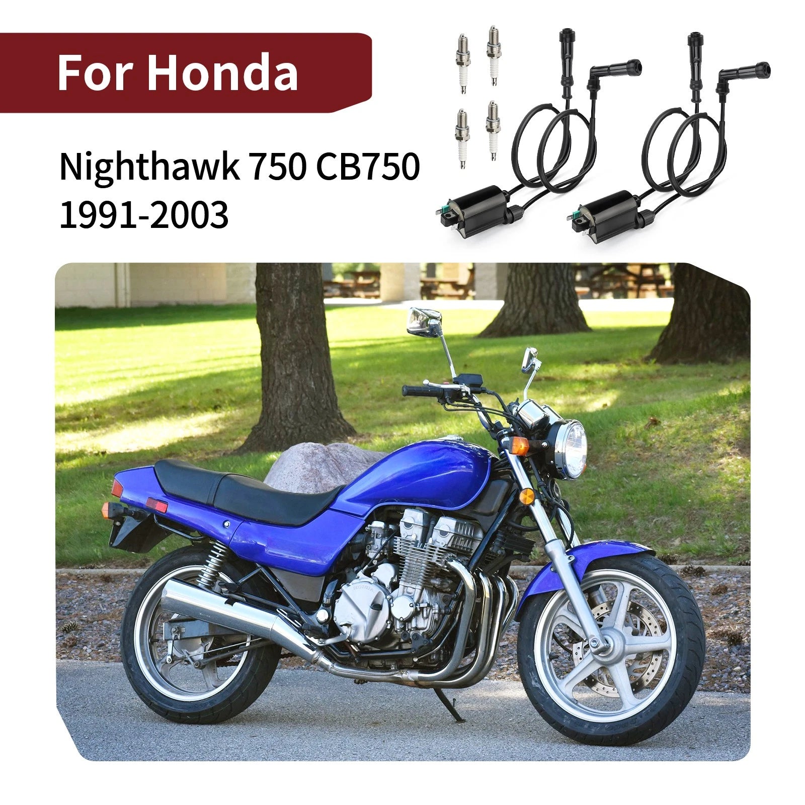 Ignition Coil Set for Honda Nighthawk 750 CB750 (1991–2003)