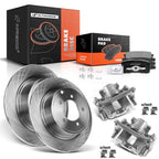 Set of 2 Rear Rotors & Brake Pads for Jeep Compass (2007–2023)