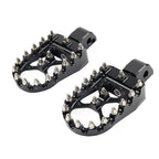 Black MX Style Rear Foot Pegs for Harley Softail Fat Bob Low Rider (2018–2023)
