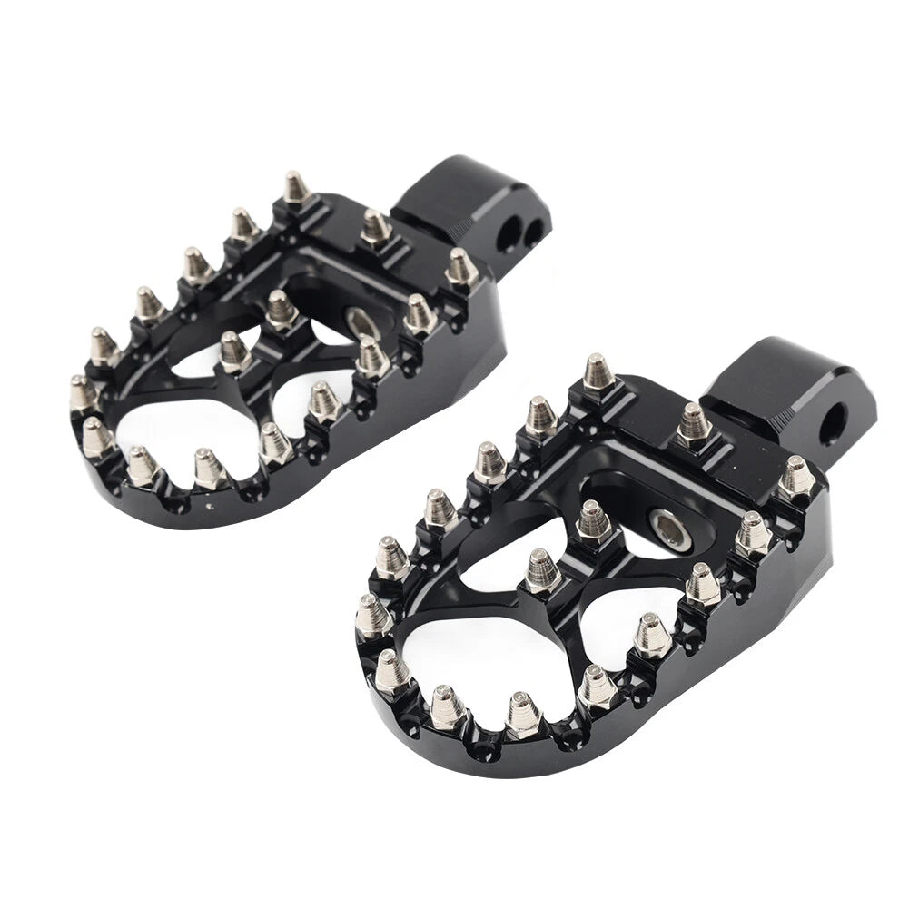 Black MX Style Rear Foot Pegs for Harley Softail Fat Bob Low Rider (2018–2023)