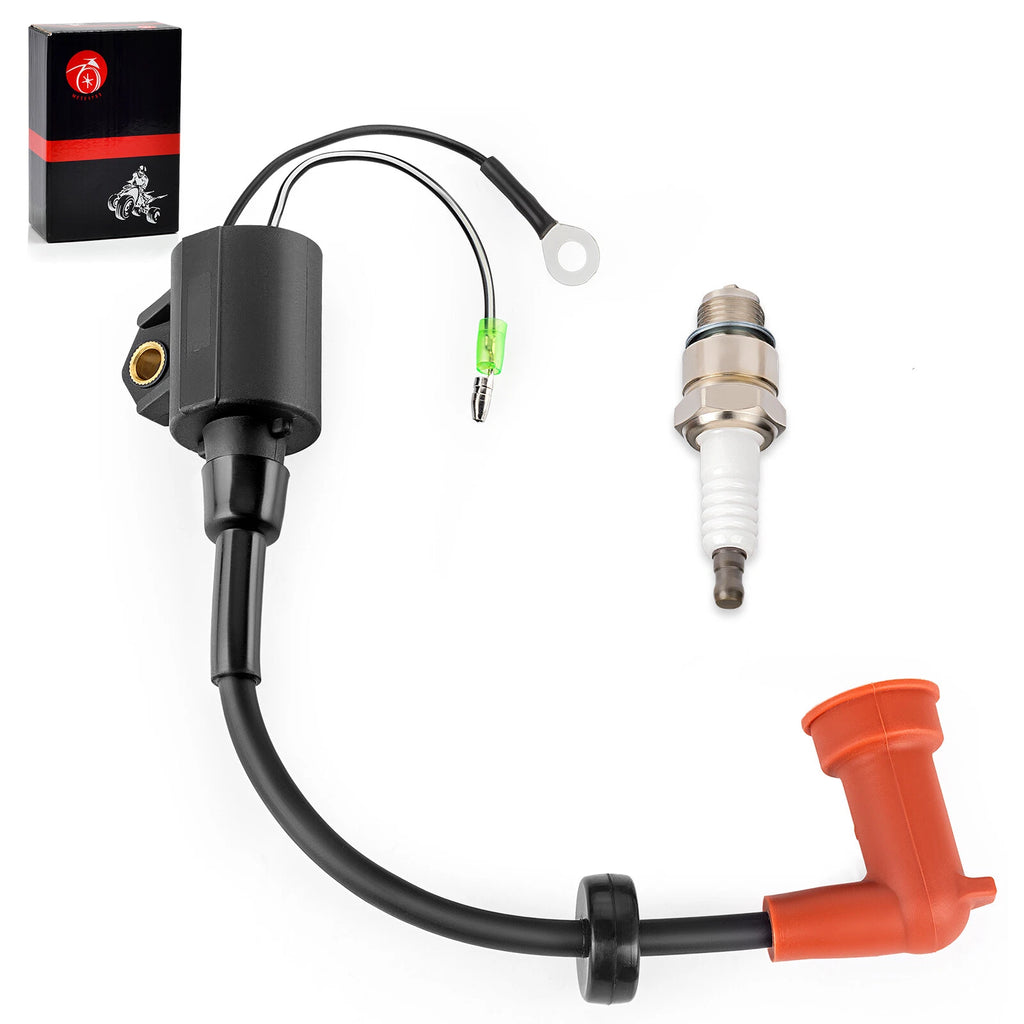 Ignition Coil & Spark Plug for Yamaha Outboard 2-Stroke 9.9-250 HP (63V-85570-00)