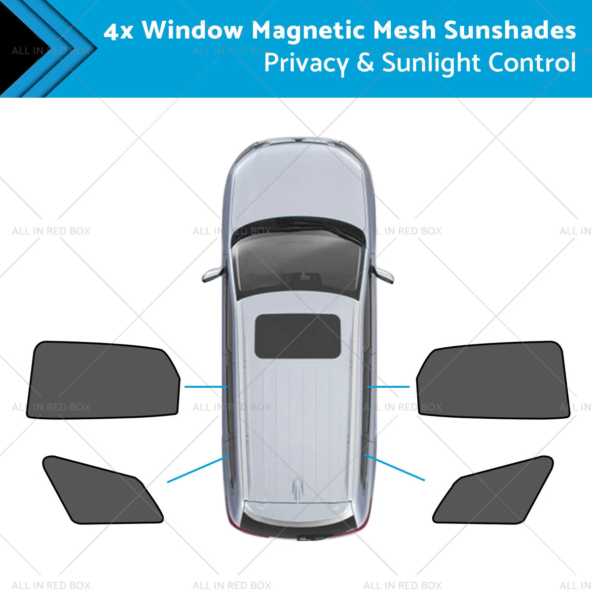 Set of 2 Magnetic Mesh Sunshades for Kia Sportage (2021–2024)