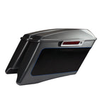 4" Hard Saddlebags for Harley Touring (2014–2023) Gauntlet Gray Metallic/Vivid Black