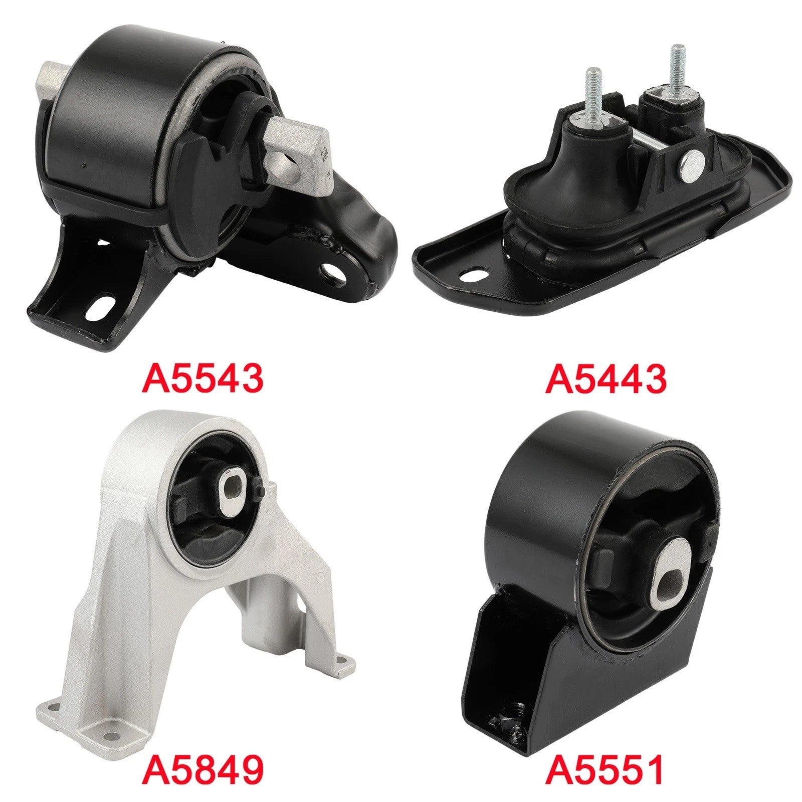 4X Engine Motor & Transmission Mount for Dodge Journey (2011–2019) 3.6L AWD
