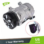 A/C Compressor with Clutch for Volkswagen Jetta 1.8L (2001–2005) 1J0820803B