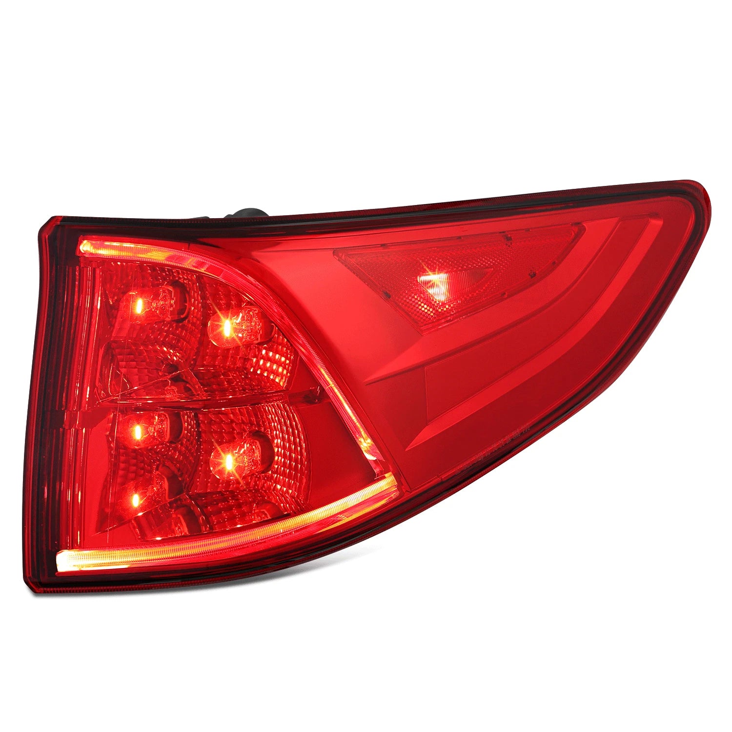 Chrome Red LED Taillight Assembly for Honda Odyssey (2018–2023)