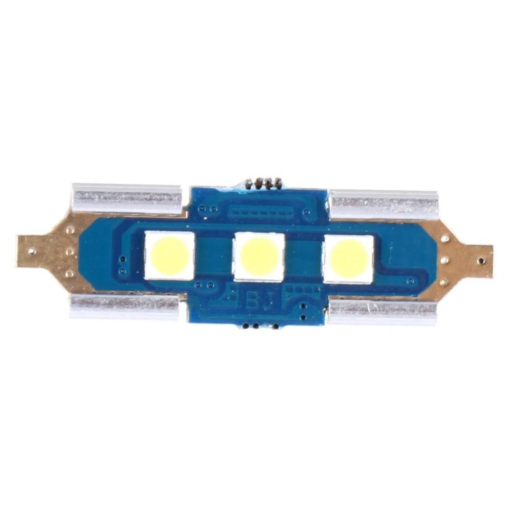 Set of 10 31mm White 3030-3-SMD Festoon LED Bulbs for Car Interior Light