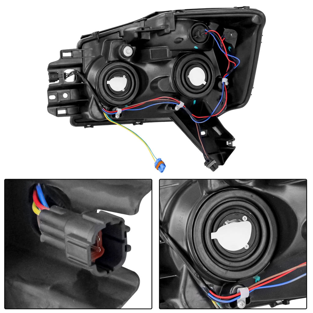 Set of 2 Headlight Assembly Lamps for Titan Armada (2004–2015)