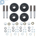 4x Trailer Hub Kit with 1" Round BT8 Spindle & Bearing Kit for Trailer (N/A)