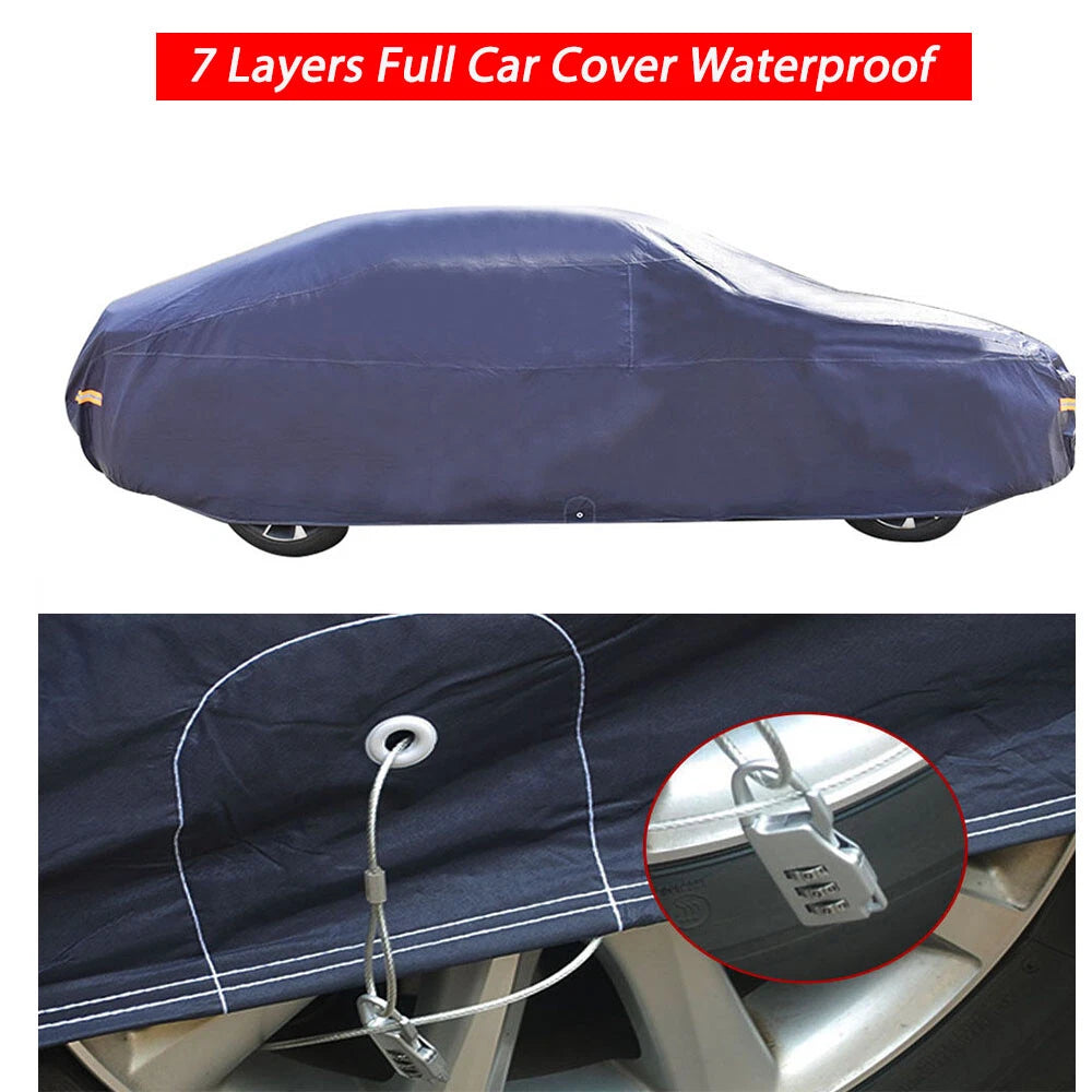7 Layers Waterproof Car Cover for All Vehicles (Universal Fit)
