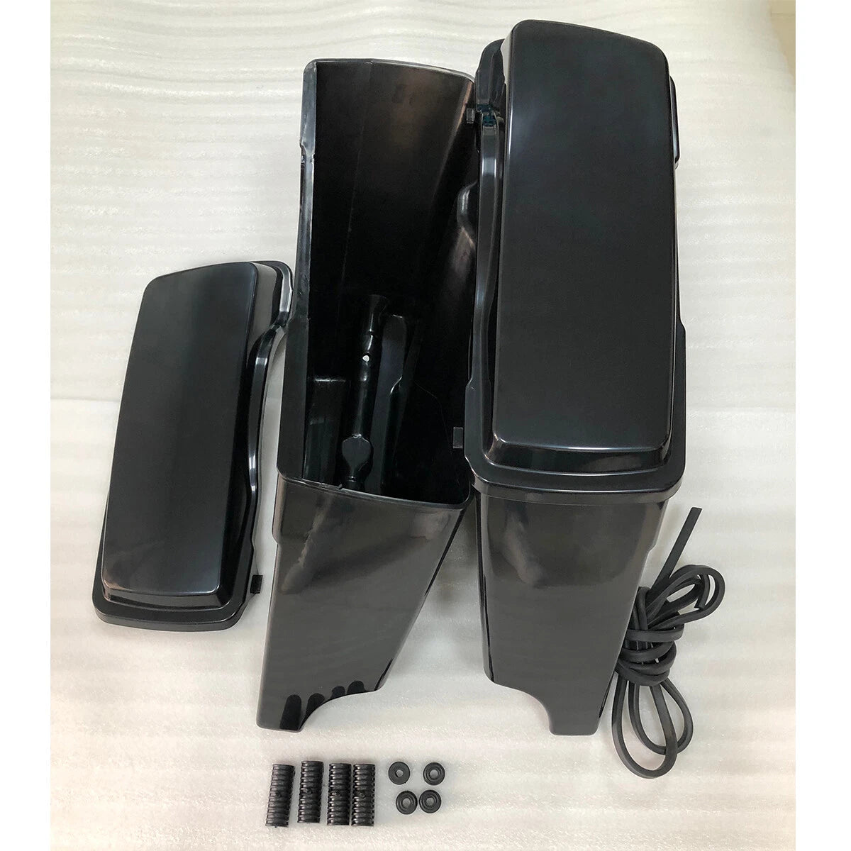 Extended Saddlebags for Harley Road King (1993–2013) - Black 5" Stretched