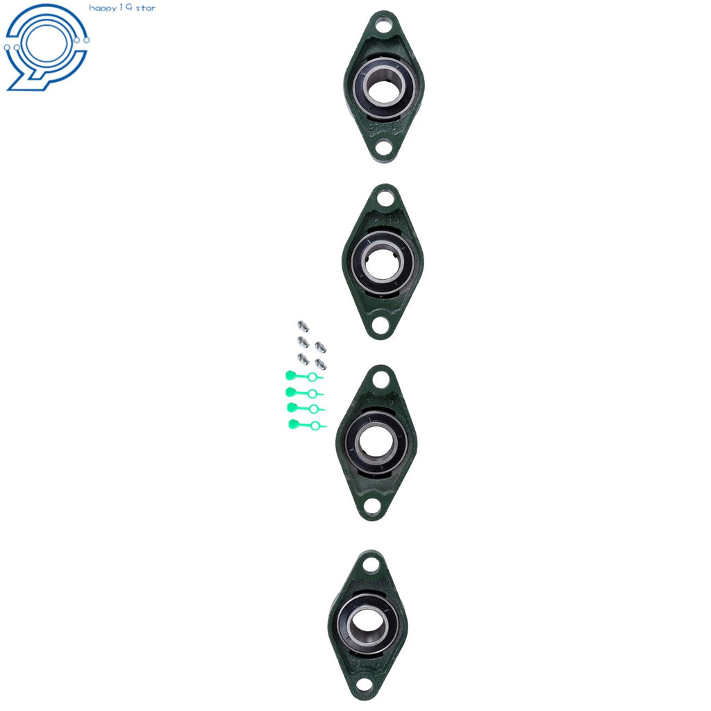Set of 4 UCFL206-20 Pillow Block Bearings for (Self-Aligning)