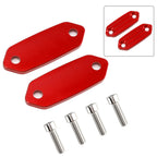 CNC Mirror Block Off Plates Hole Caps Red for Kawasaki ZX-6R 636 (2013–2025)