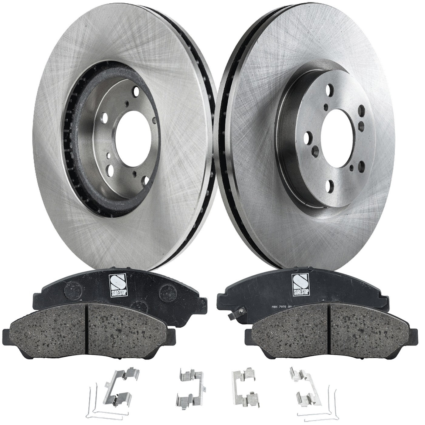 Front Brake Disc and Pad Kit for Honda Pilot (2009–2015) Ceramic