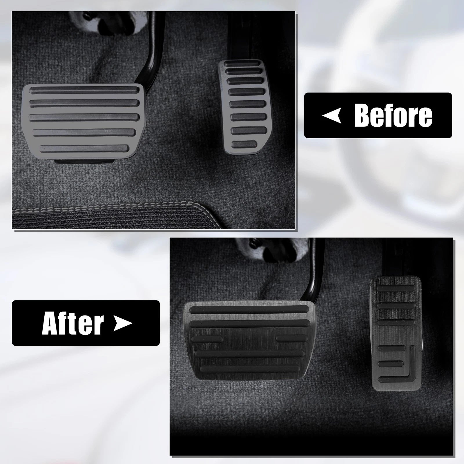 2X Non-Slip Metal Foot Pedal Covers for Honda HR-V Vezel RV3 (2014–2021)