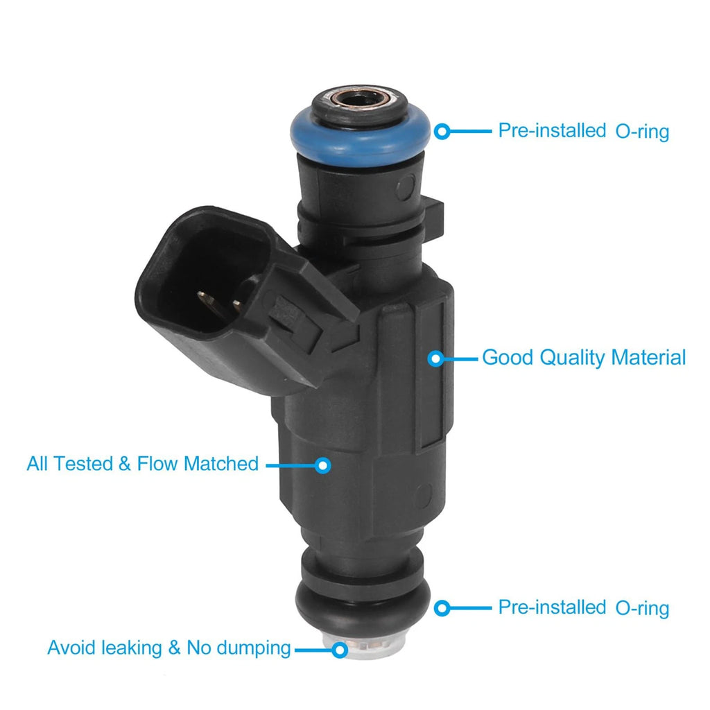 6X Fuel Injector 0280156300 for Chevrolet Malibu, Cadillac CTS (2004–2009)