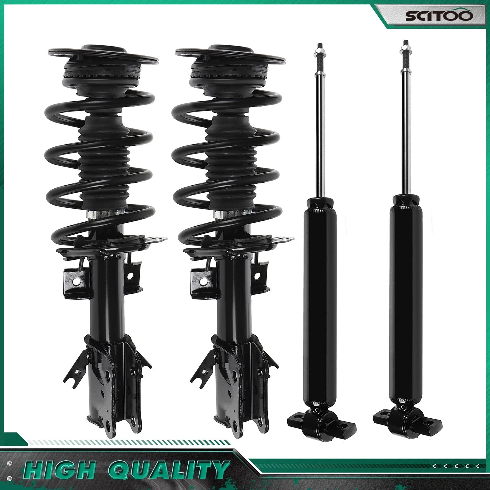 Front Complete Struts & Rear Shocks for Ford Fusion (2013–2020)