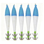 5X Squid Jig Lures for Deep Sea Fishing (Glow in Dark)