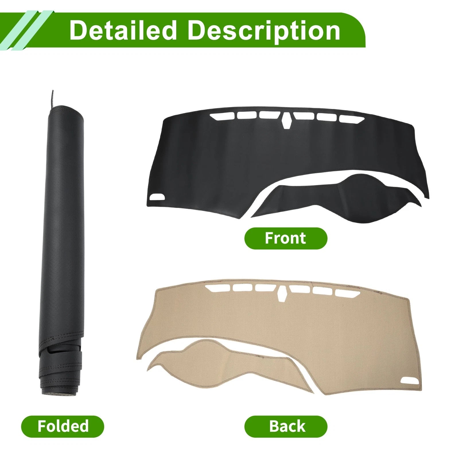 Dashboard Cover for Honda Civic (2012–2015) Dash Mat Carpet Black