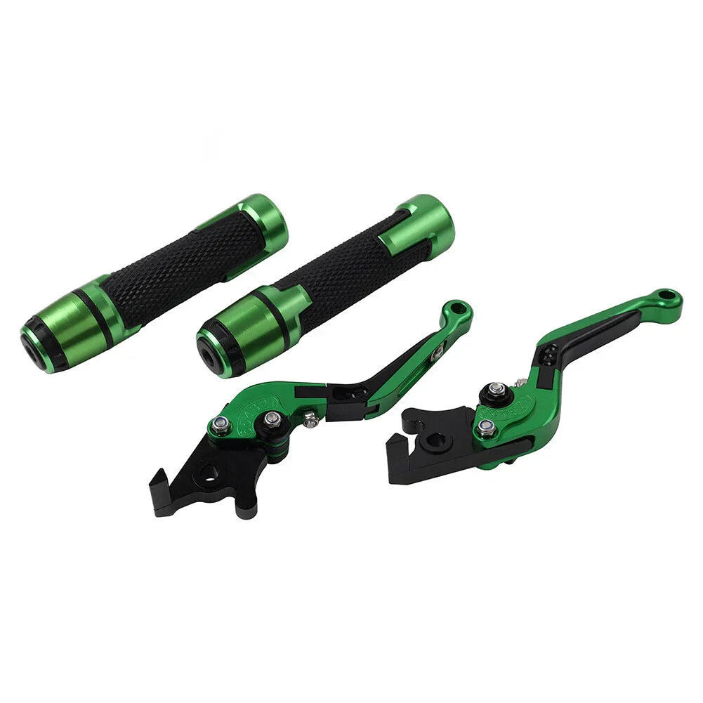 Green Extendable Brake Clutch Lever Grip Set for Ducati Panigale (2012-2019)
