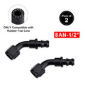 2PCS 45° Push-On Lock Hose Fitting for 8AN Fuel Line (2010–2025)